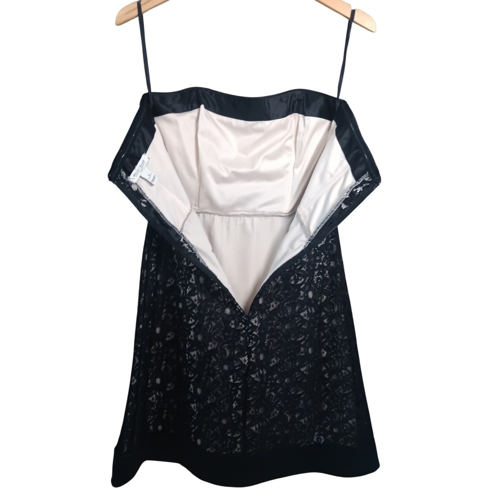White House Black Market Black Lace Strapless Cocktail‎ Dress Size 8 - Picture 9 of 14
